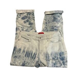 Jennifer Lopez Acid Washed Mottled Wash Denim Jeans Women's Plus 14